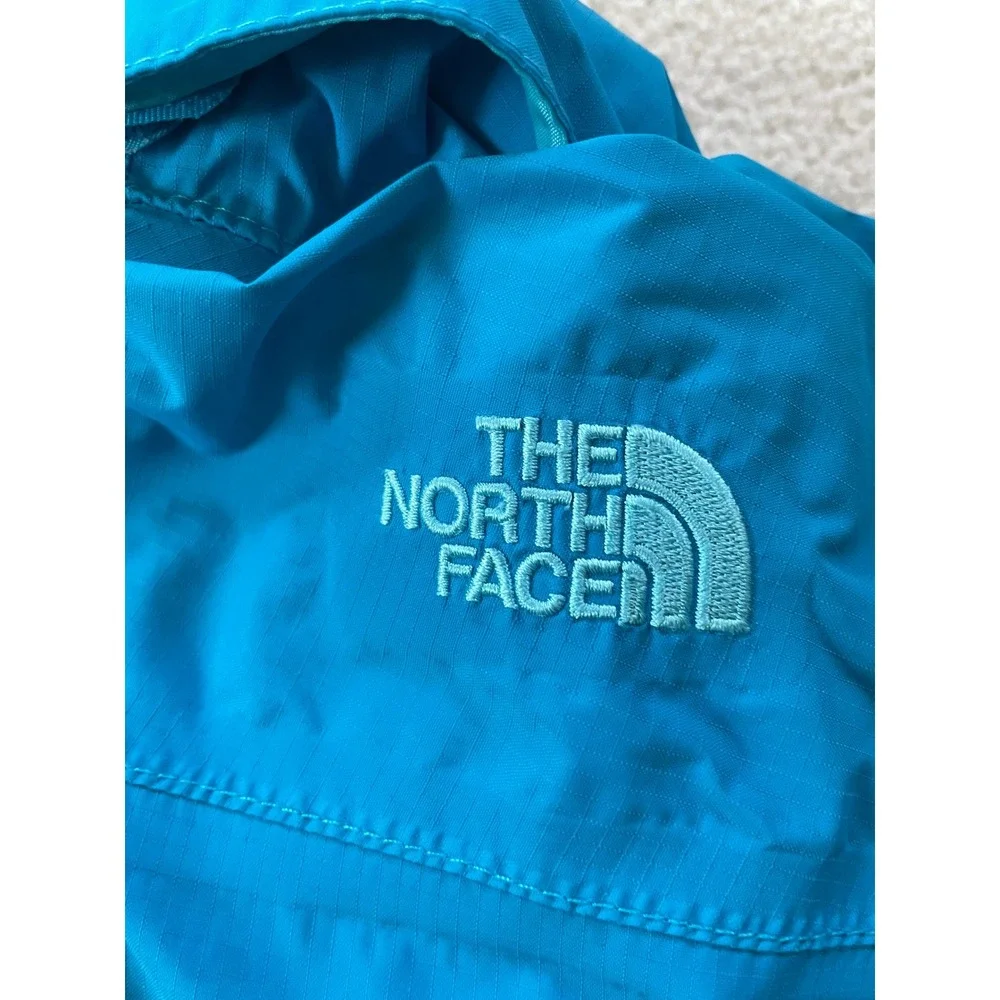 The North Face Girls Medium 10/12 HyVent Rain Jacket Blue Waterproof Hooded